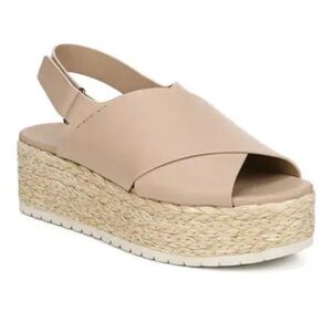 VINCE Jesson Espadrille Slingback Sandal in Putty- 6.5